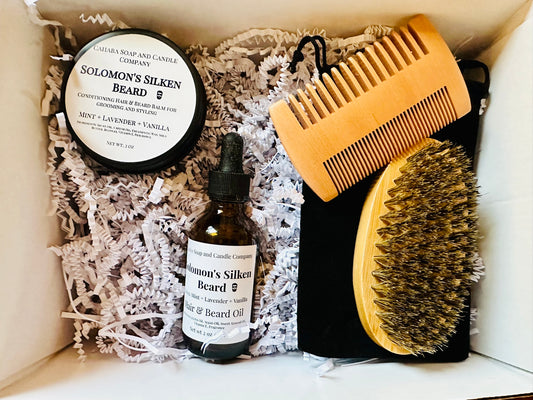 Solomon's Silken Beard Grooming Kit - Cahaba Soap and Candle Company
