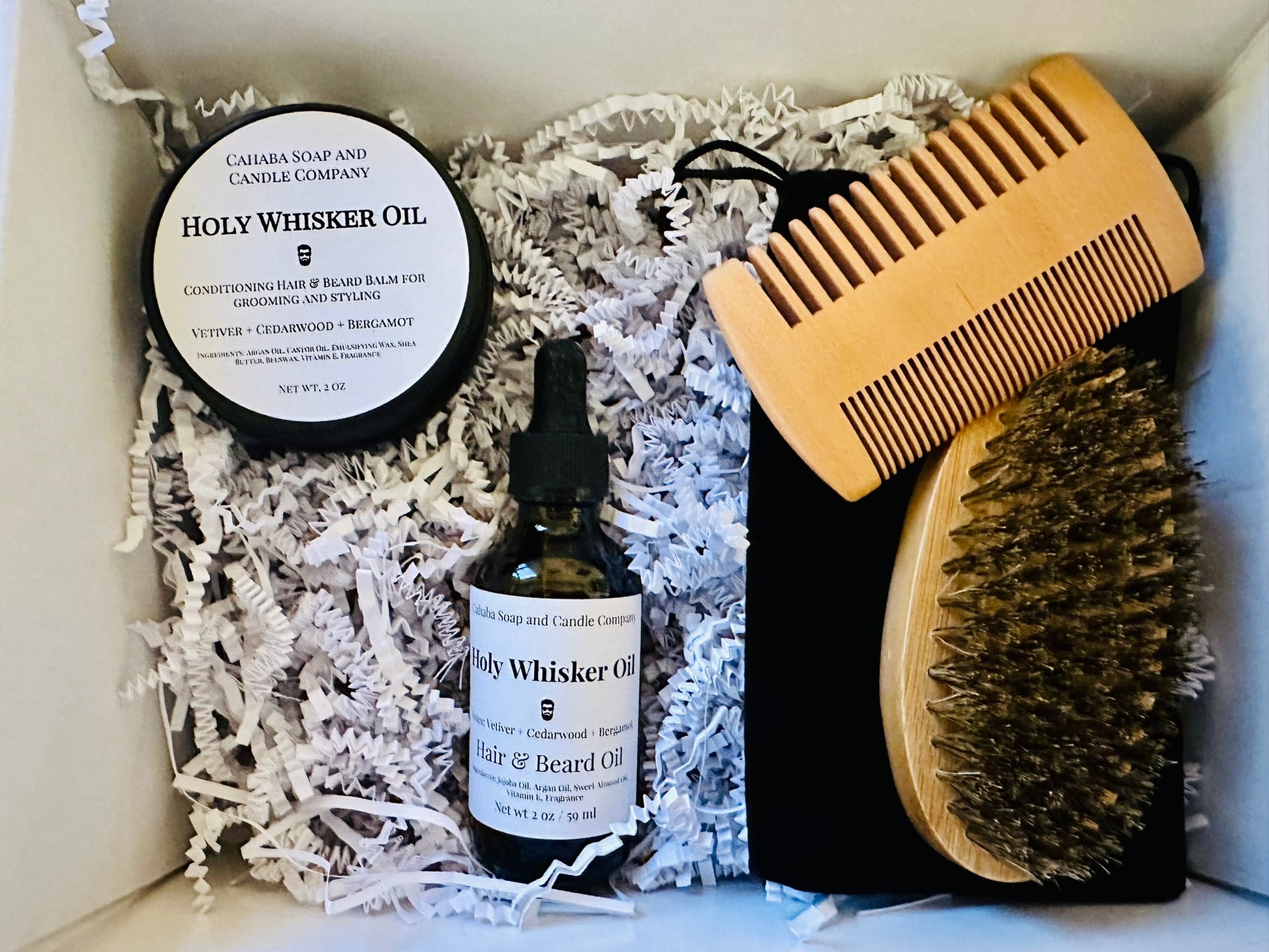 Holy Whisker Beard Grooming Kit - Cahaba Soap and Candle Company