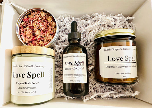 The Love Spell Spa Kit - Cahaba Soap and Candle Company